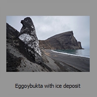 Eggoybukta with ice deposit